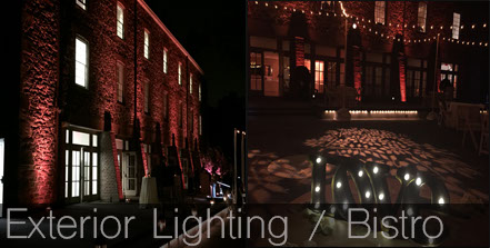 Bistro lighting, exterior lighting, outdoor party, outdoor wedding, social distance event, string lighting, festoon lighting